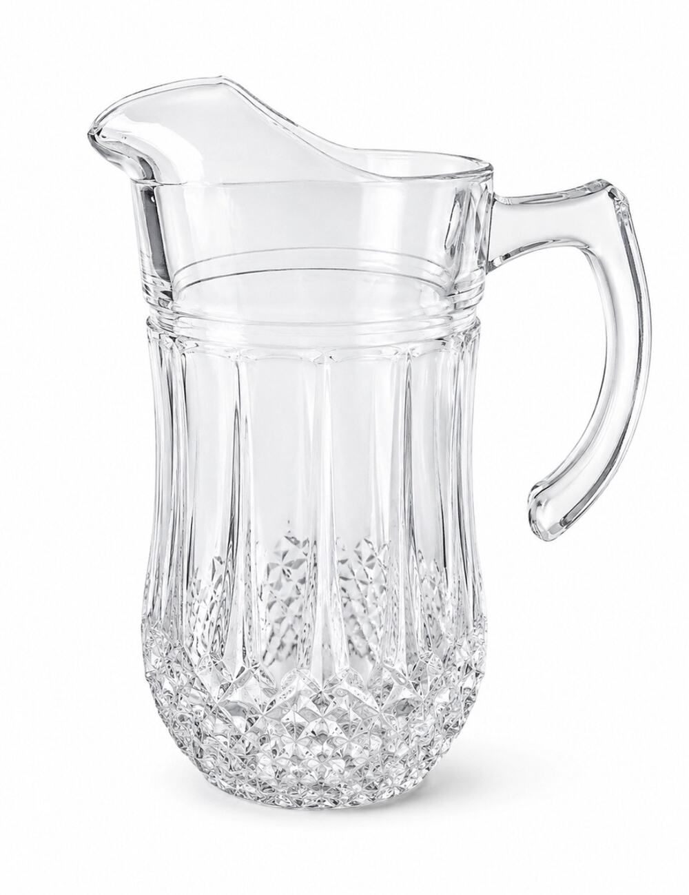 Cristal d’Arques Longchamp 24% Lead Crystal Pitcher 48 Oz France Vintage